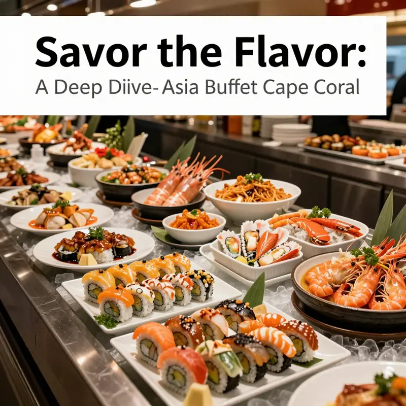 An array of culinary delights showcasing the rich offerings at Asia Buffet Cape Coral.
