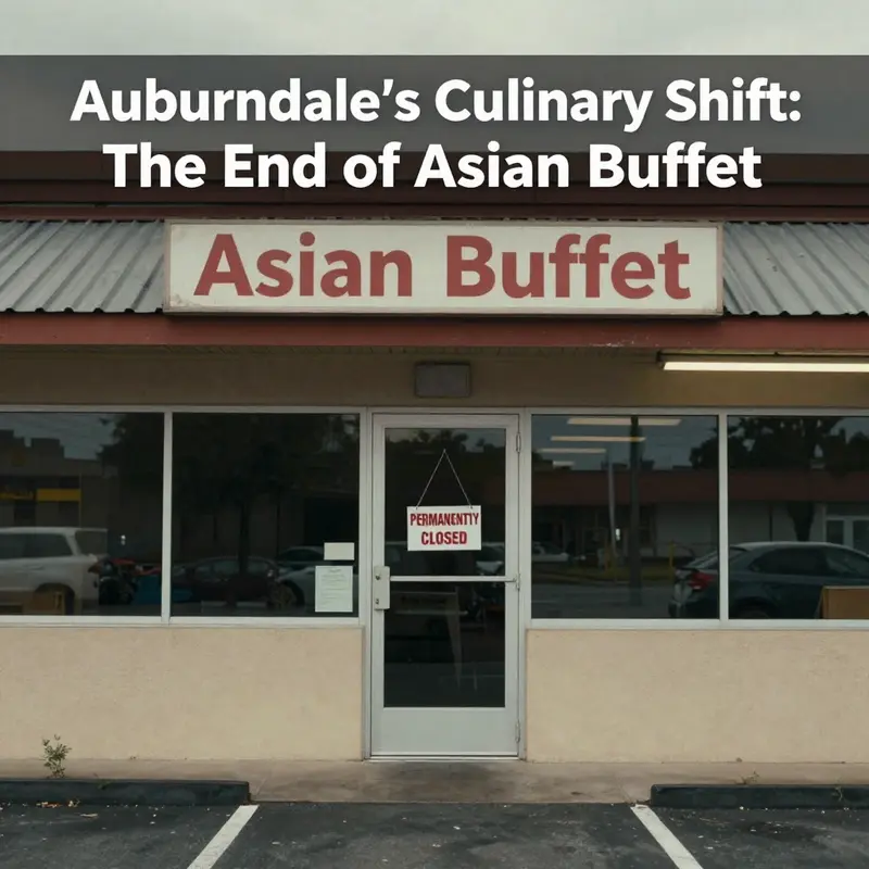 The Asian Buffet in Auburndale has permanently closed, impacting local dining options.