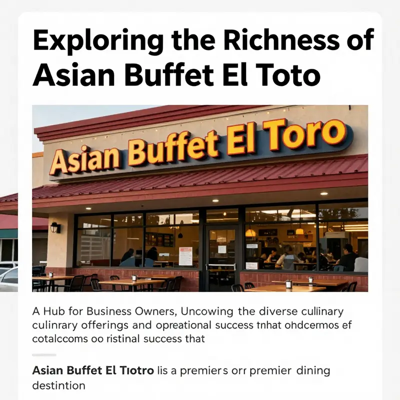 Exterior view of Asian Buffet El Toro restaurant with a bright, inviting entrance.