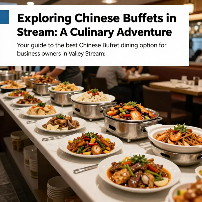 A well-organized buffet displaying a variety of traditional Chinese dishes in a bustling restaurant.