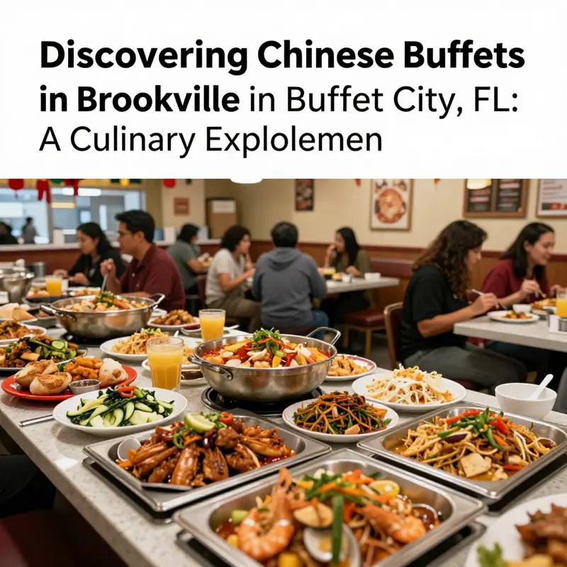 The colorful and vibrant interior of Buffet City, featuring a variety of Chinese dishes in a lively dining atmosphere.