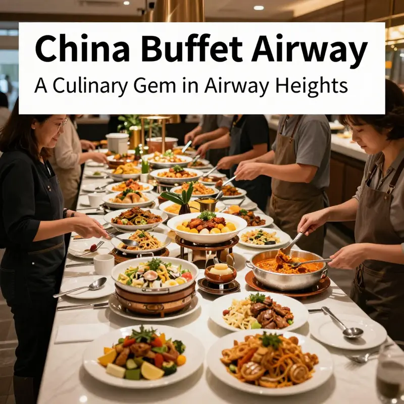 A visual representation of the well-frequented buffet setup at China Buffet Airway, emphasizing its diversity and appeal.