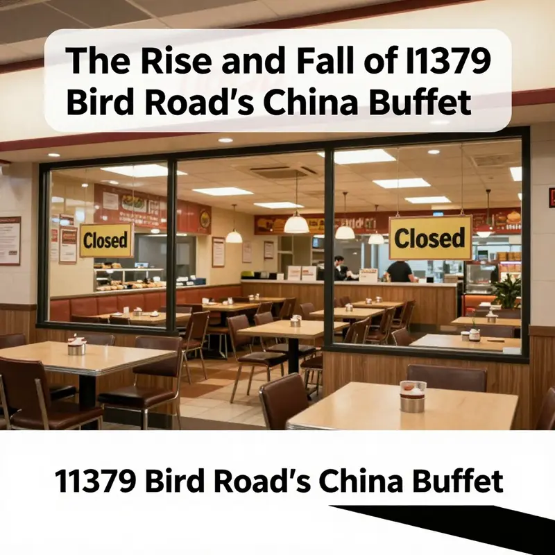 The lively atmosphere of the China Buffet during its peak, showcasing the diverse food offerings.