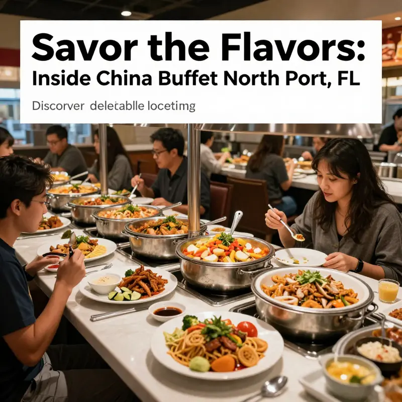 A bustling restaurant scene at China Buffet with diners enjoying a variety of dishes.