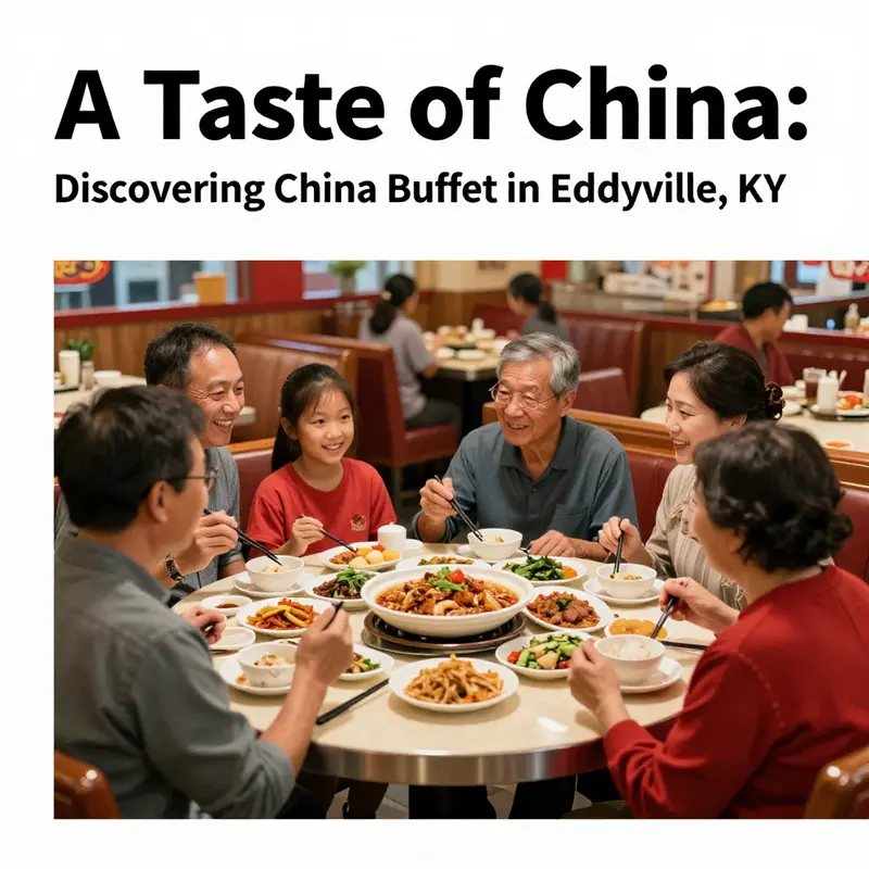 China Buffet in Eddyville, KY, welcomes customers with its inviting front entrance and bustling atmosphere.
