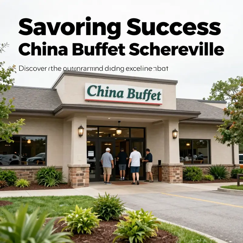 Exterior view of China Buffet Schererville, highlighting its vibrant entrance and inviting atmosphere for diners.