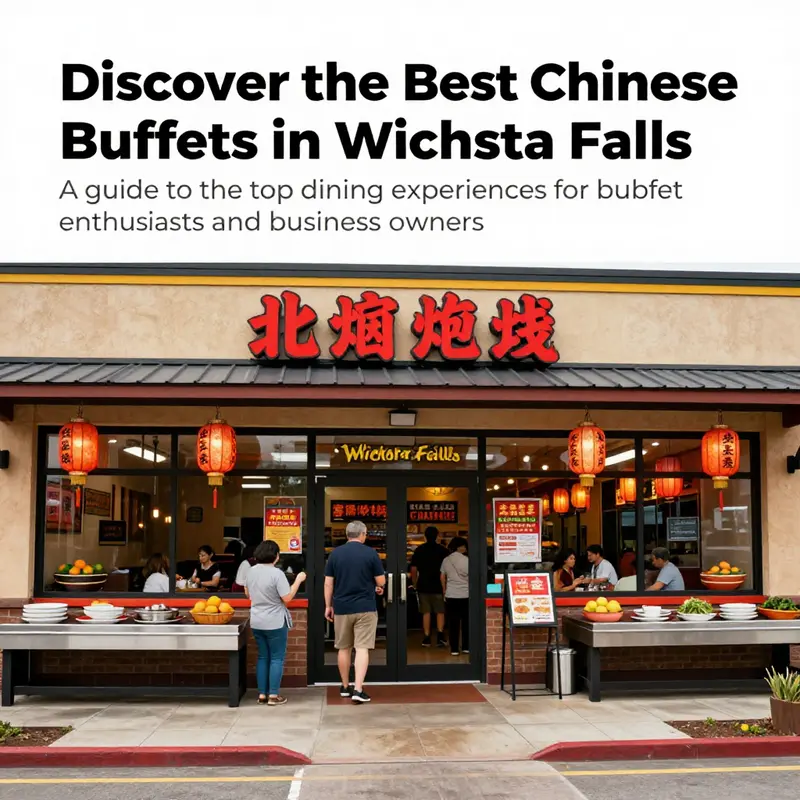 Front view of a popular Chinese buffet in Wichita Falls with dining patrons.