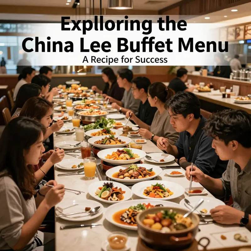 Diners enjoying a variety of dishes at China Lee Buffet in a bustling restaurant setting.