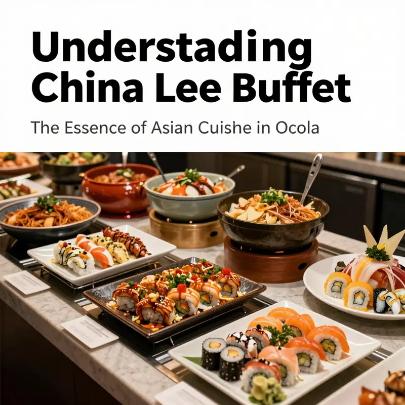 An array of colorful Asian dishes representing the diverse buffet offerings at China Lee Buffet in Ocala.