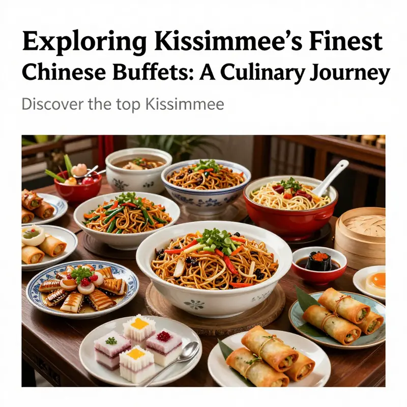 An abundant spread of colorful Chinese buffet dishes, representing the variety available in Kissimmee.