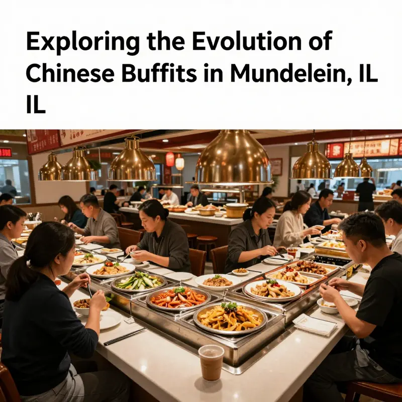 Patrons enjoying a vibrant dining experience at a Chinese buffet, filled with diverse culinary options.