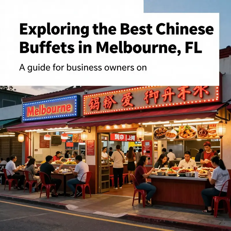 The vibrant fronts of multiple Chinese buffets in Melbourne, FL, highlighting their appeal and hospitality.
