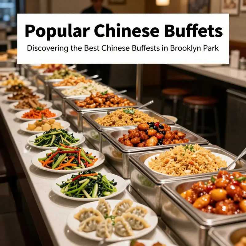 A delicious array of Chinese dishes available at popular buffets in Brooklyn Park.