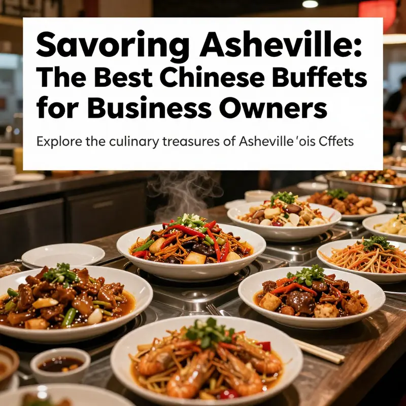 A colorful spread of various authentic Chinese dishes that showcase the culinary diversity of Asheville's buffets.
