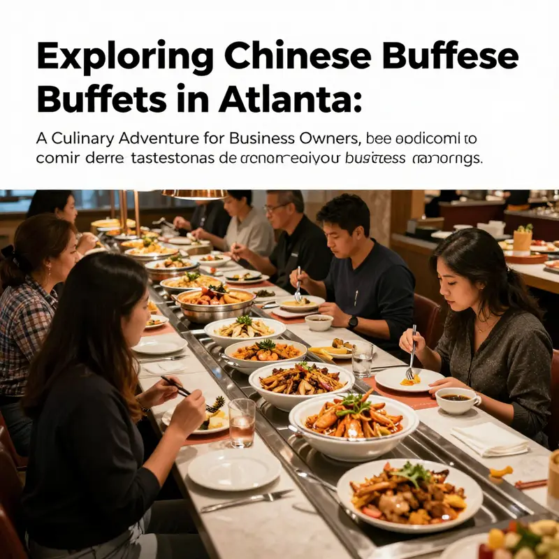 A crowded Chinese buffet restaurant in Atlanta, with diners serving themselves from a variety of food stations.