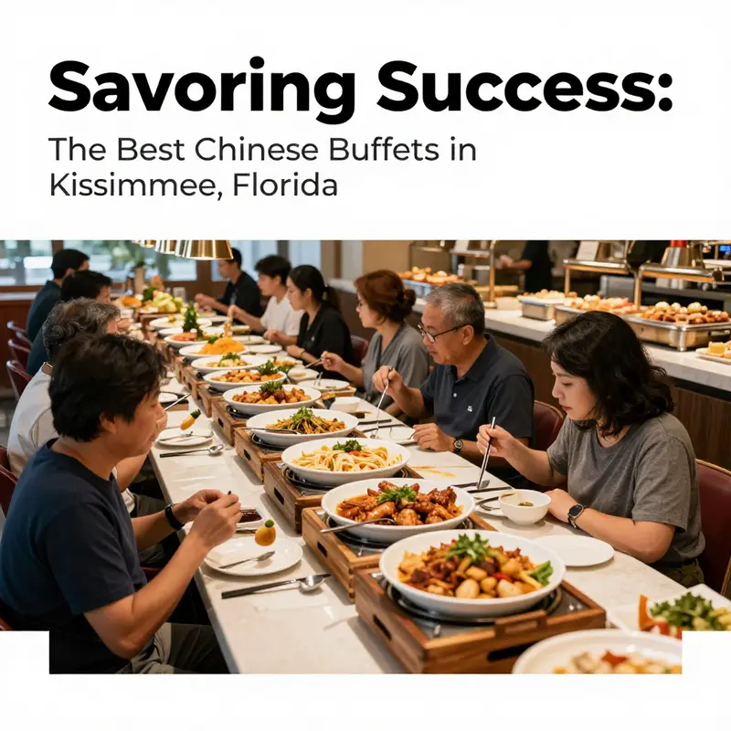 Families enjoying a delightful meal at a Chinese buffet in Kissimmee, surrounded by a variety of delicious food options.