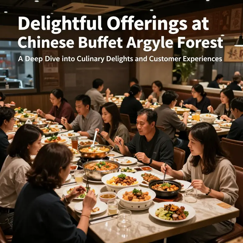 A lively restaurant scene at Chinese Buffet Argyle Forest, filled with diners enjoying their meals and the vibrant atmosphere.