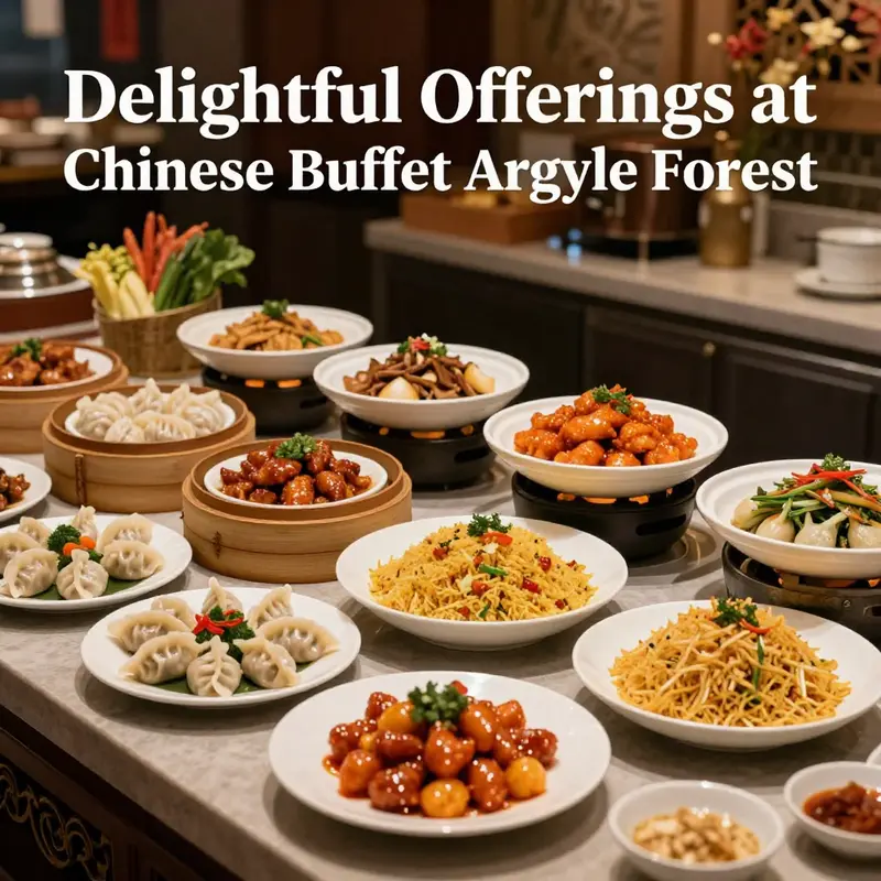 A lavish spread showcasing the diverse culinary selections at Chinese Buffet Argyle Forest.