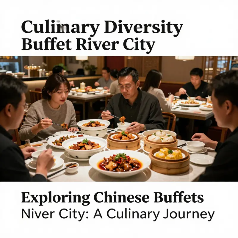 Diverse and colorful spread of Chinese cuisine at a buffet, illustrating the captivating dining options available.