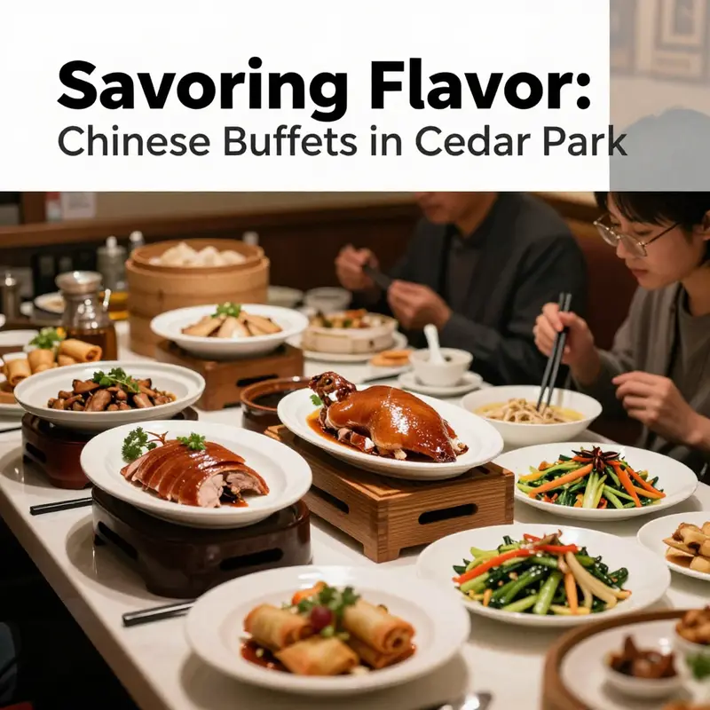 An array of delicious Chinese dishes presented in a buffet style, showcasing Cedar Park’s culinary offerings.