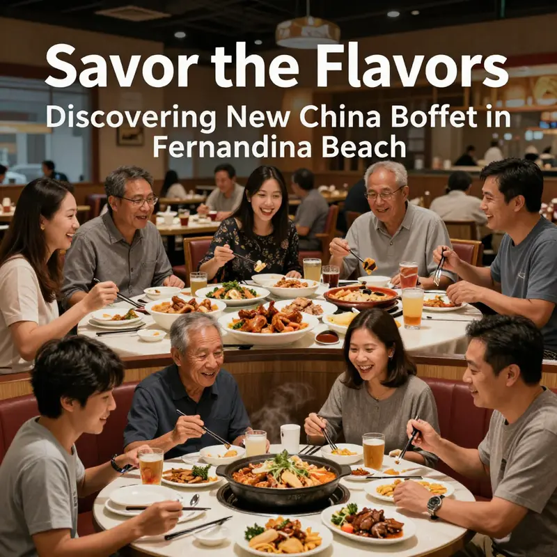 New China Buffet welcomes diners with its charming exterior, located in the heart of Fernandina Beach.