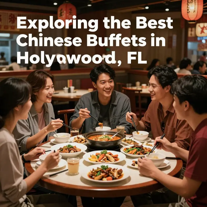 Diners savoring an array of Chinese dishes at Teppanyaki Buffet in Hollywood, FL.
