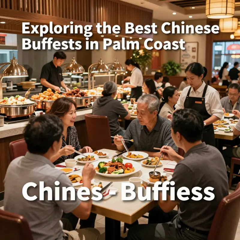 A beautiful display of dishes that showcases the variety of offerings available at popular Chinese buffets in Palm Coast.
