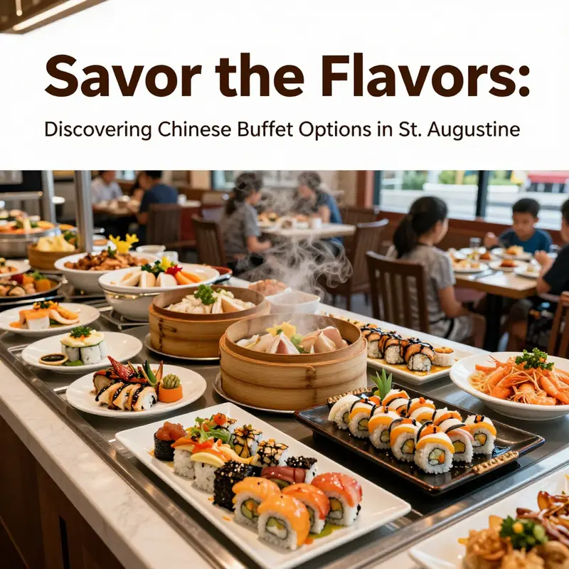 The lively exterior of Ichiban Buffet in St. Augustine, known for its extensive Chinese buffet experience.