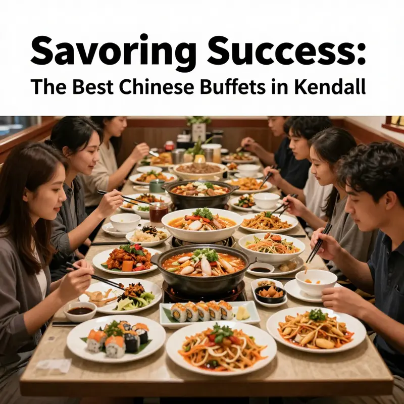 A selection of popular dishes at the best Chinese buffets in Kendall.