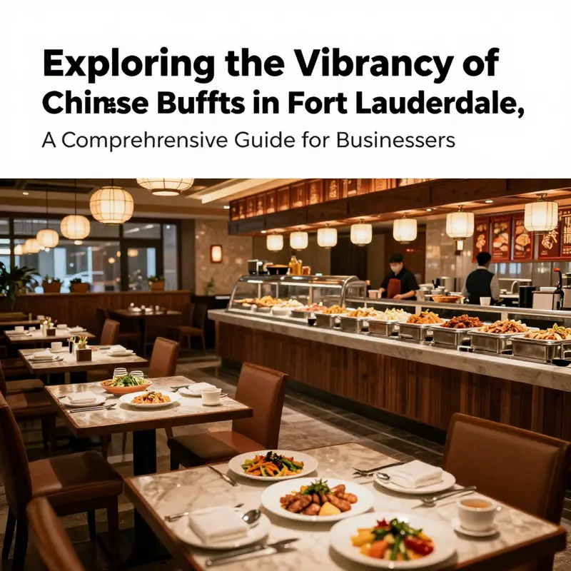 A well-arranged Chinese buffet restaurant interior, showcasing tables and a buffet display.