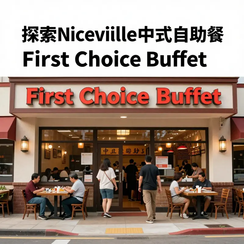 The inviting exterior of First Choice Buffet in Niceville, welcoming diners to explore its diverse menu.