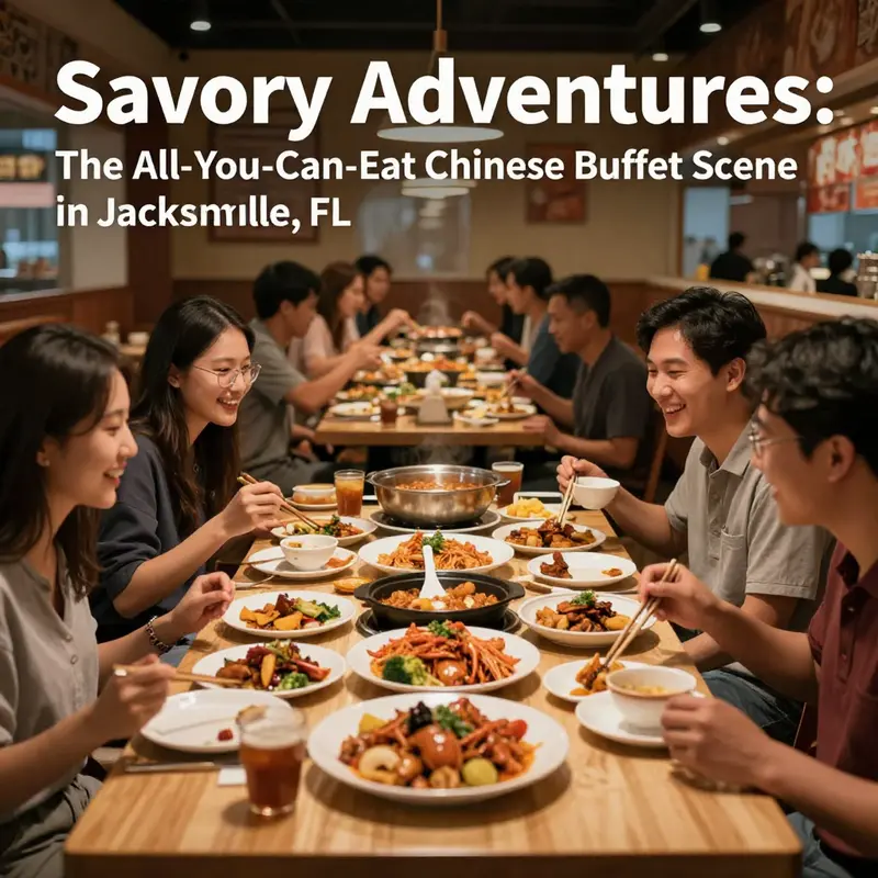 A mouthwatering assortment of dishes at one of Jacksonville’s all-you-can-eat Chinese buffets.