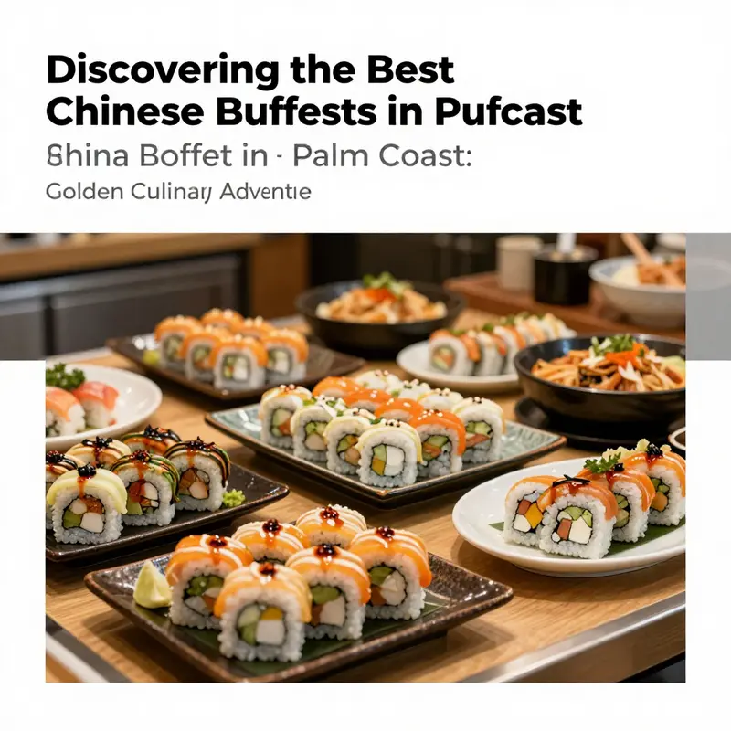 The vibrant sushi and Chinese culinary offerings at Golden Chopsticks Buffet.