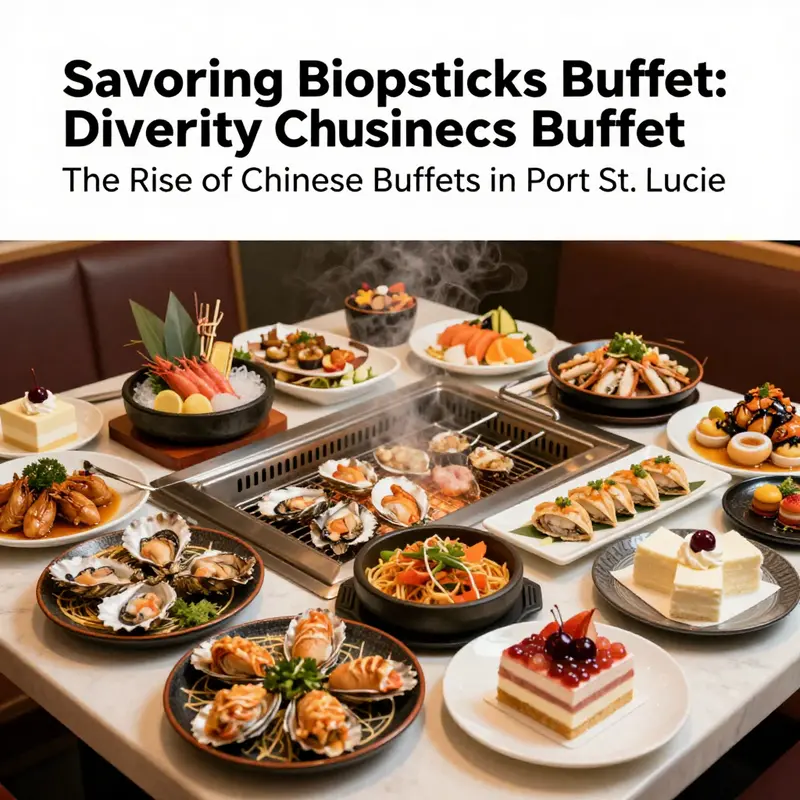 Interior of China Garden Buffet with diverse Chinese dishes on display.