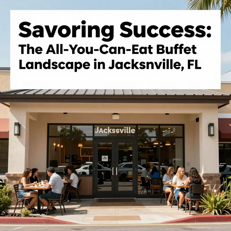 A bustling buffet restaurant in Jacksonville, FL, showcasing a vibrant dining scene and welcoming atmosphere.