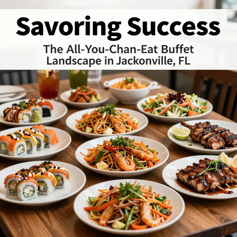 A diverse array of dishes available at the top-ranked buffets in Jacksonville, FL.