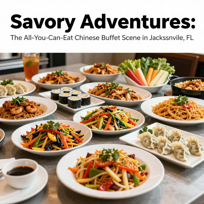 A mouthwatering assortment of dishes at one of Jacksonville’s all-you-can-eat Chinese buffets.