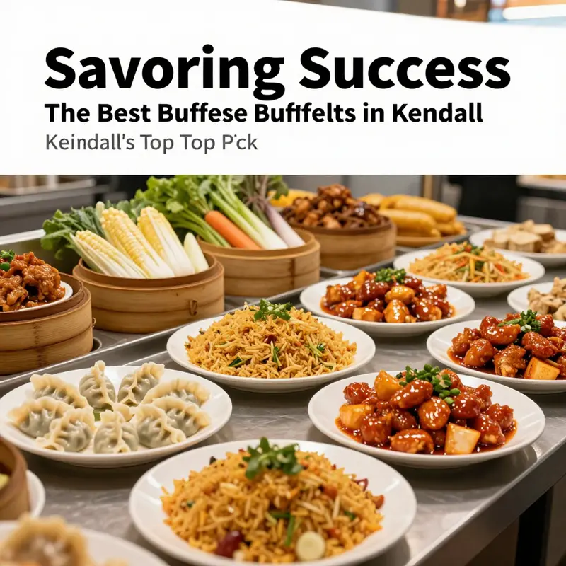 A selection of popular dishes at the best Chinese buffets in Kendall.