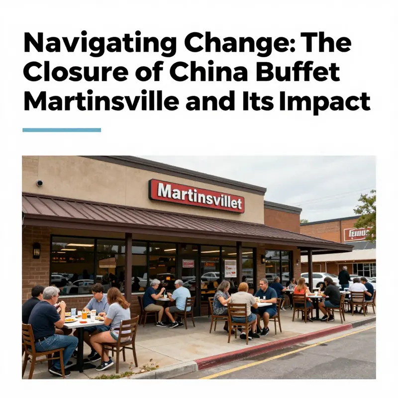 A lively view of restaurant choices in Martinsville, depicting diners enjoying meals outside in a bustling atmosphere.