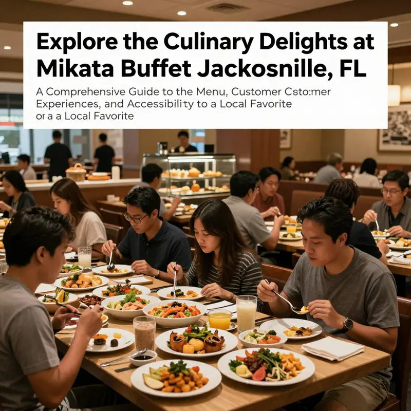 An image of Mikata Buffet's bustling dining area with happy patrons and a colorful array of food options.