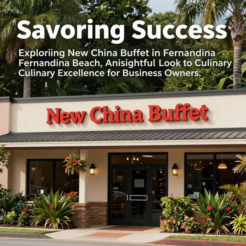 Exterior view of New China Buffet in Fernandina Beach, showing its inviting entrance.