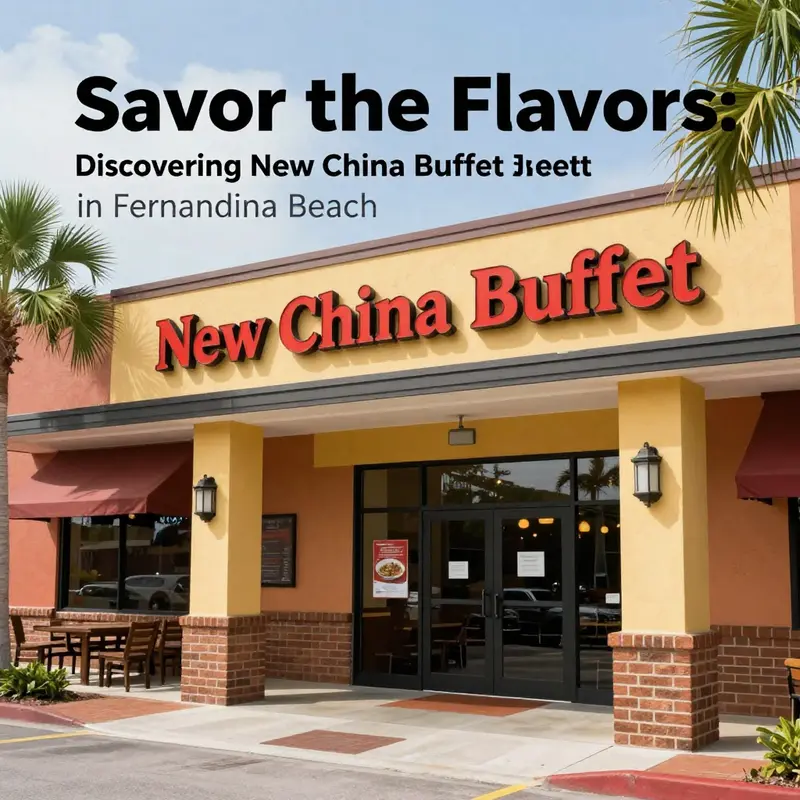 New China Buffet welcomes diners with its charming exterior, located in the heart of Fernandina Beach.