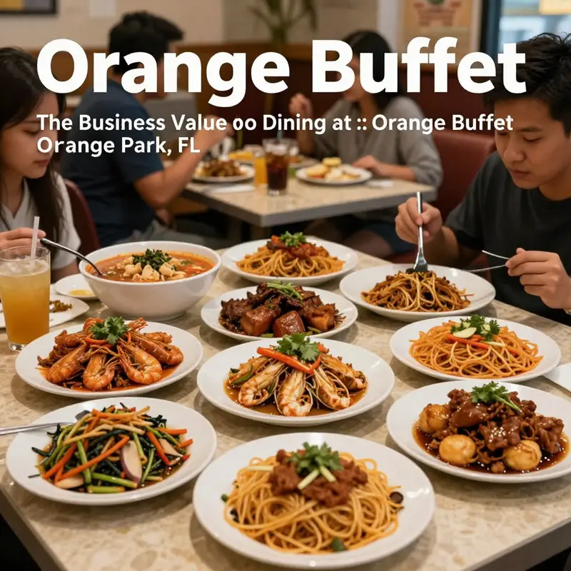 A diverse array of dishes at Orange Buffet that highlights its rich culinary offerings and bustling atmosphere.