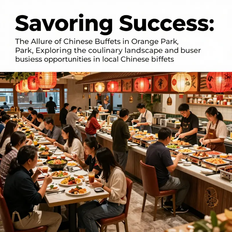 A bustling Chinese buffet in Orange Park, FL, with customers enjoying diverse cuisine in a vibrant atmosphere.