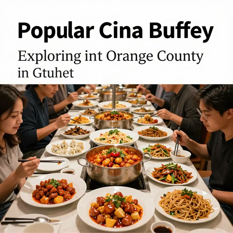 A diverse selection of Chinese dishes available at popular buffets across Orange County.