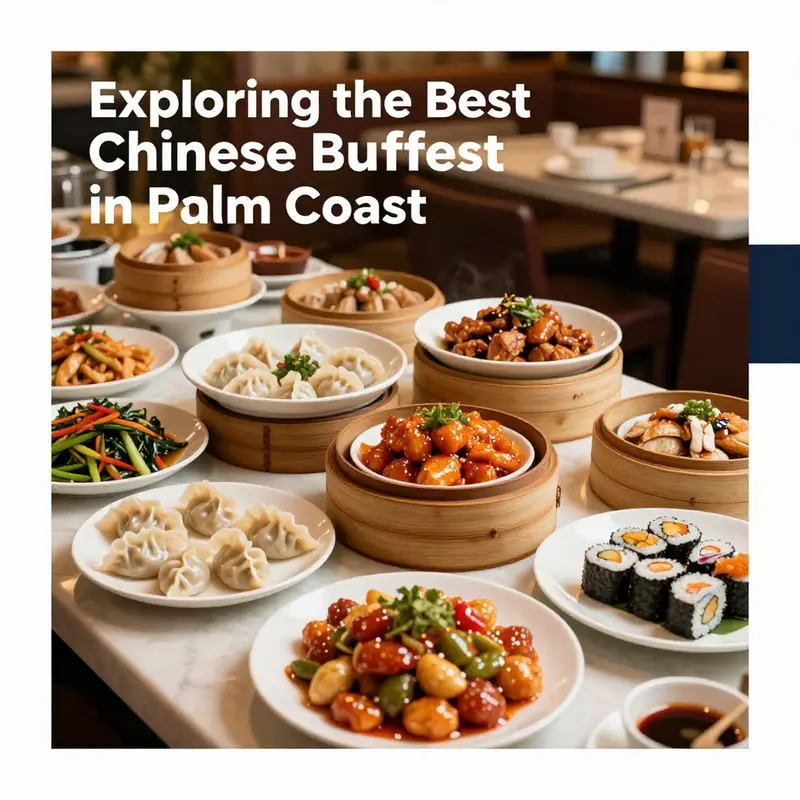 A beautiful display of dishes that showcases the variety of offerings available at popular Chinese buffets in Palm Coast.