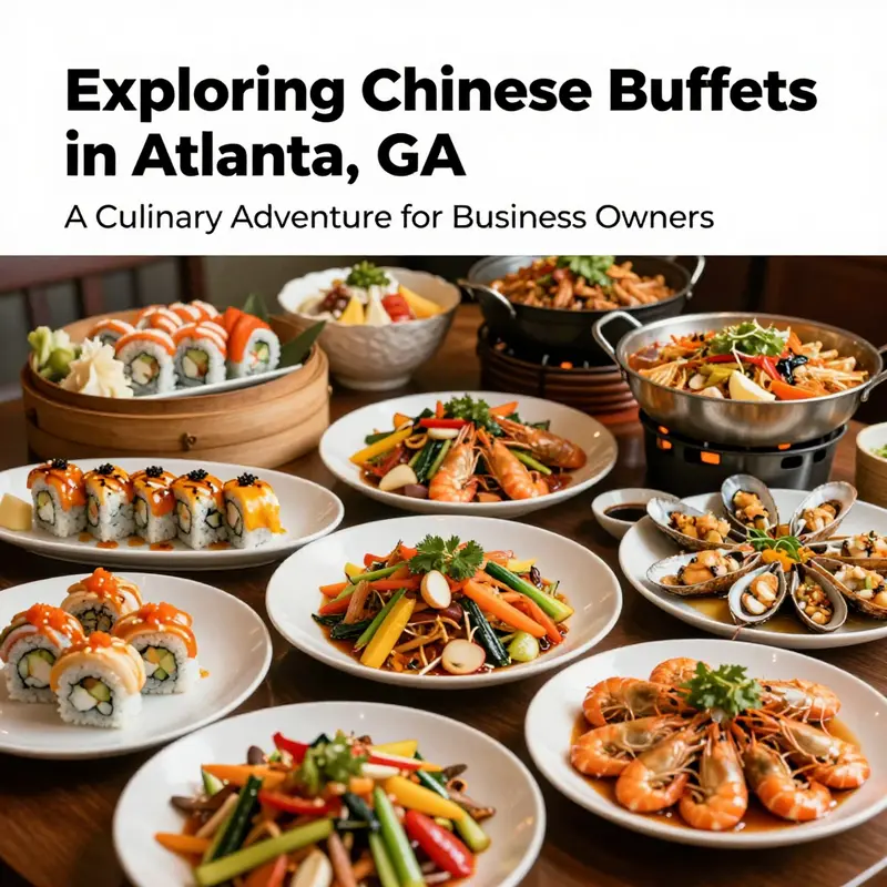 A delicious array of offerings at a popular Chinese buffet in Atlanta, GA.