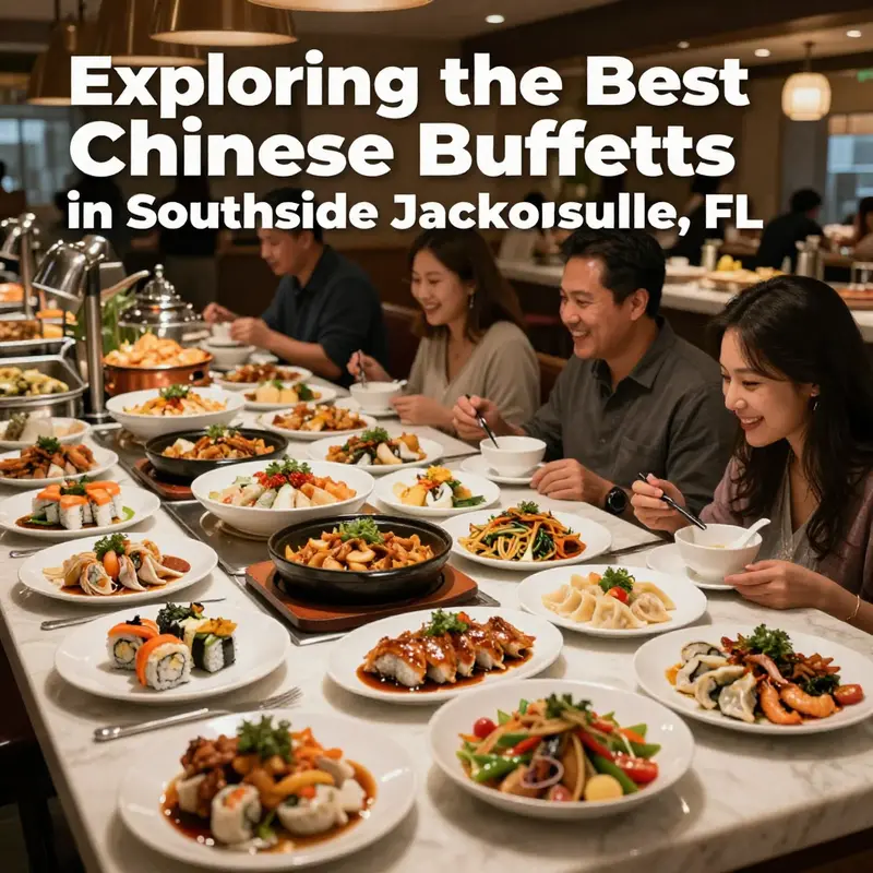 A lively atmosphere at one of Southside Jacksonville’s top Chinese buffets, showcasing a variety of dishes.