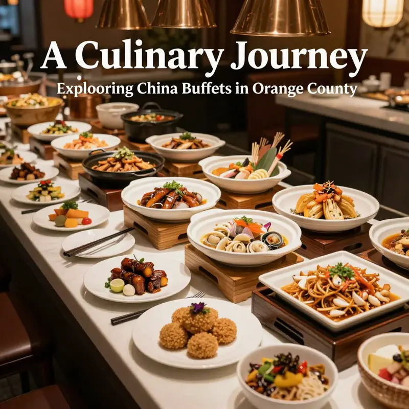 A diverse selection of Chinese dishes available at popular buffets across Orange County.