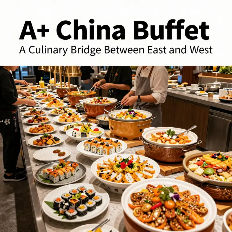 The expansive buffet selection at A+ China Buffet featuring diverse Asian and American dishes.